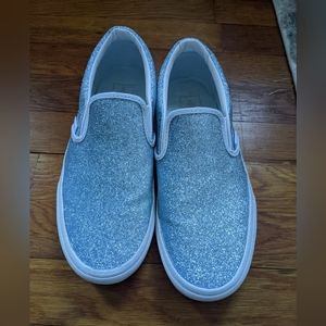 Blue glitter Vans